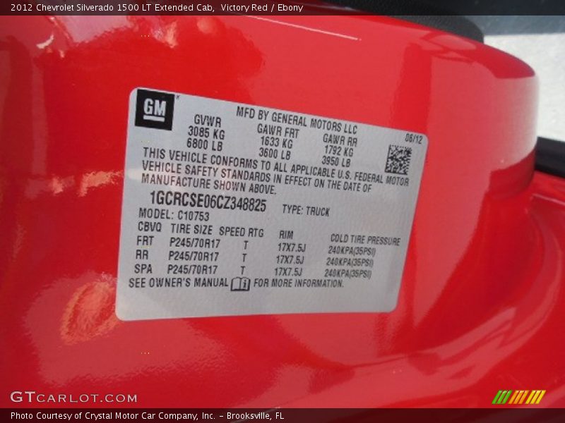 Victory Red / Ebony 2012 Chevrolet Silverado 1500 LT Extended Cab