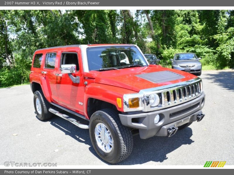 Victory Red / Ebony Black/Pewter 2007 Hummer H3 X