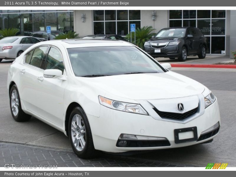White Diamond Pearl / Parchment Beige 2011 Acura TL 3.5 Technology