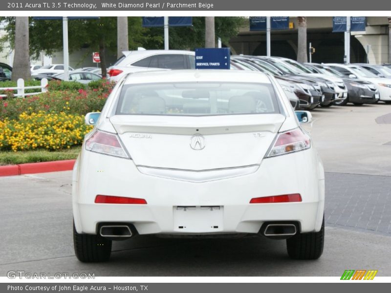White Diamond Pearl / Parchment Beige 2011 Acura TL 3.5 Technology