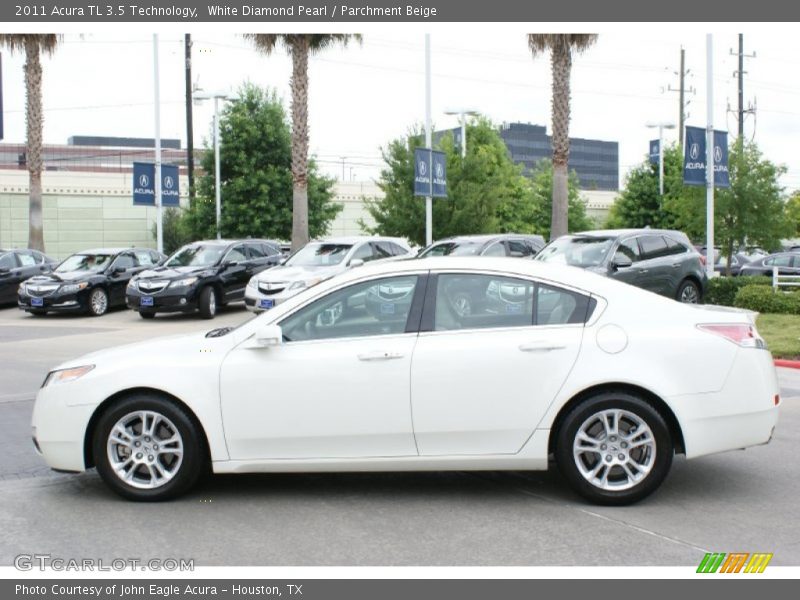 White Diamond Pearl / Parchment Beige 2011 Acura TL 3.5 Technology
