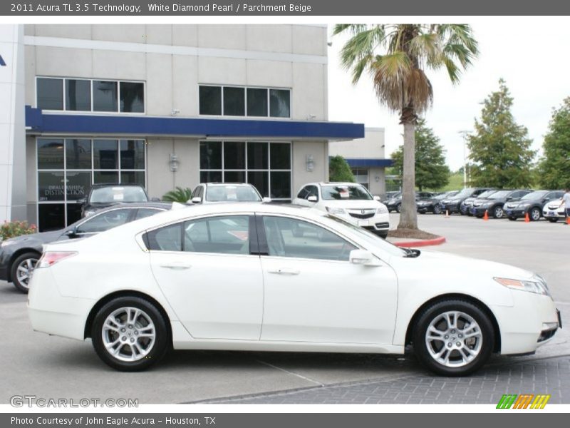White Diamond Pearl / Parchment Beige 2011 Acura TL 3.5 Technology