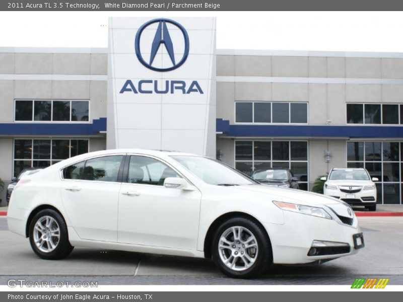 White Diamond Pearl / Parchment Beige 2011 Acura TL 3.5 Technology