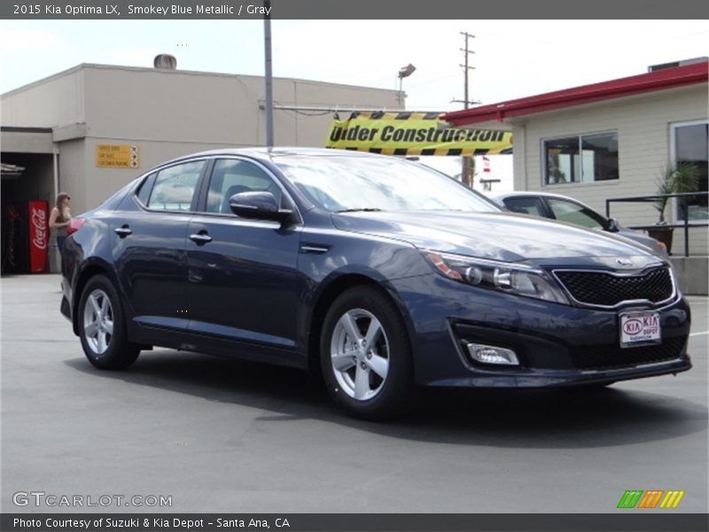 Smokey Blue Metallic / Gray 2015 Kia Optima LX