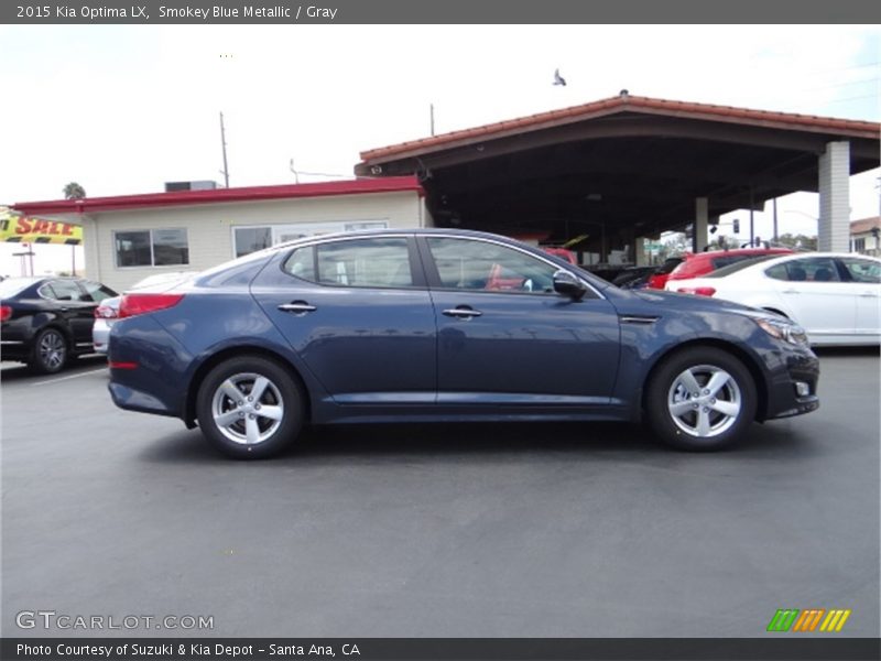 Smokey Blue Metallic / Gray 2015 Kia Optima LX