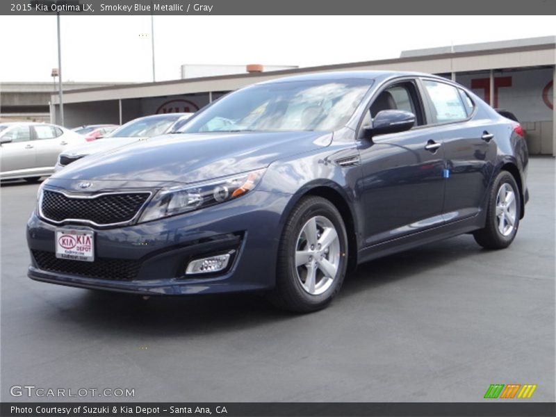 Smokey Blue Metallic / Gray 2015 Kia Optima LX