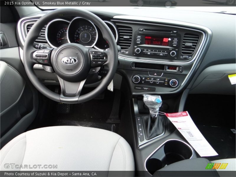 Smokey Blue Metallic / Gray 2015 Kia Optima LX