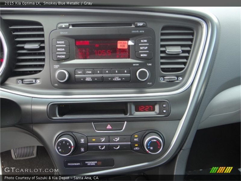 Smokey Blue Metallic / Gray 2015 Kia Optima LX