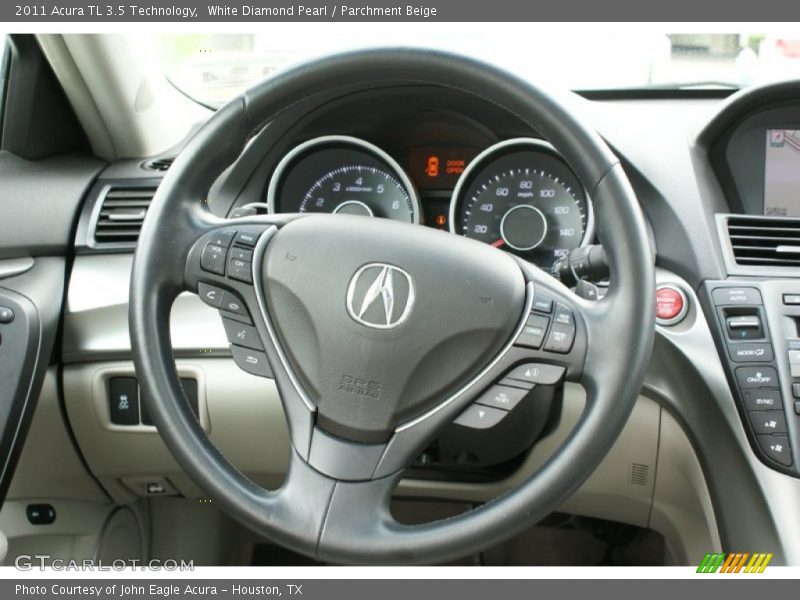 White Diamond Pearl / Parchment Beige 2011 Acura TL 3.5 Technology