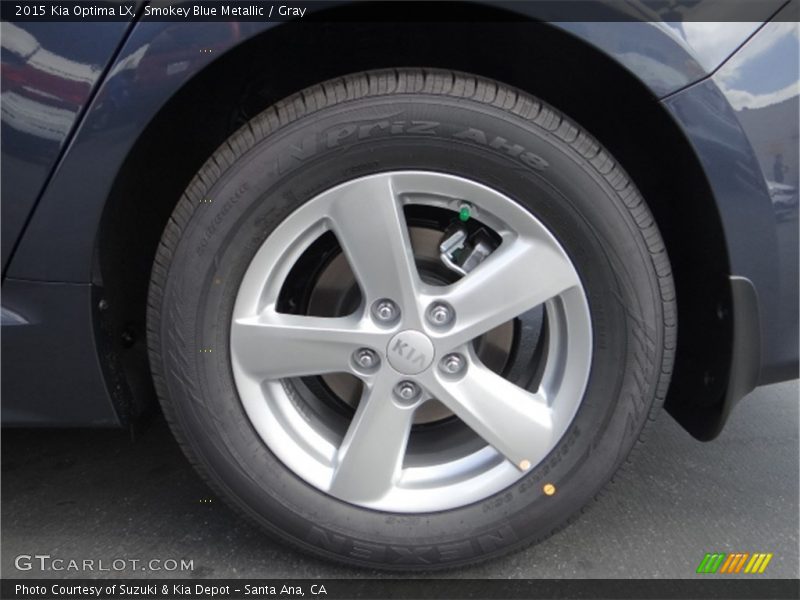 Smokey Blue Metallic / Gray 2015 Kia Optima LX