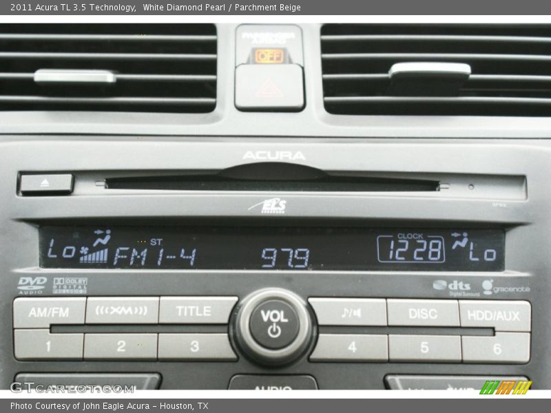White Diamond Pearl / Parchment Beige 2011 Acura TL 3.5 Technology