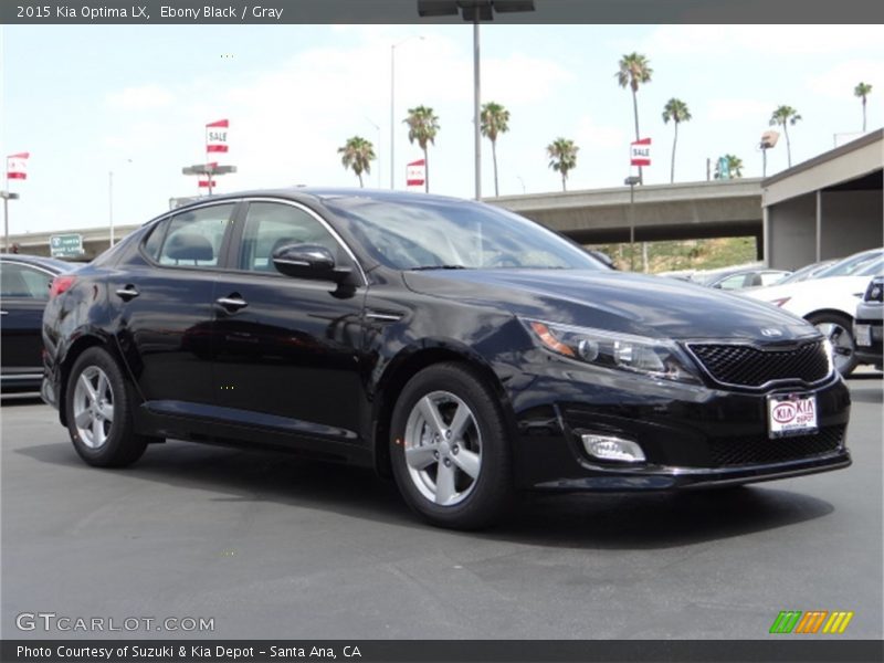 Ebony Black / Gray 2015 Kia Optima LX