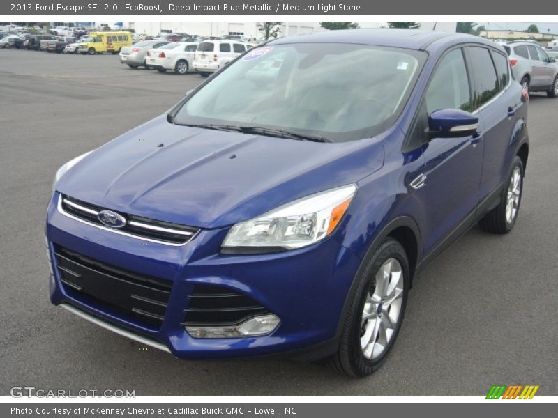 Deep Impact Blue Metallic / Medium Light Stone 2013 Ford Escape SEL 2.0L EcoBoost