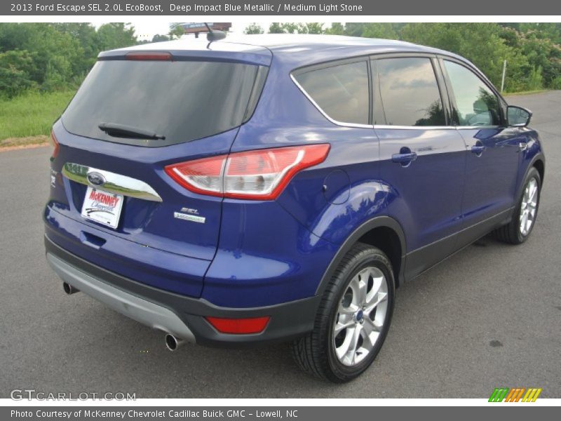 Deep Impact Blue Metallic / Medium Light Stone 2013 Ford Escape SEL 2.0L EcoBoost