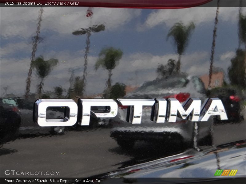 Ebony Black / Gray 2015 Kia Optima LX