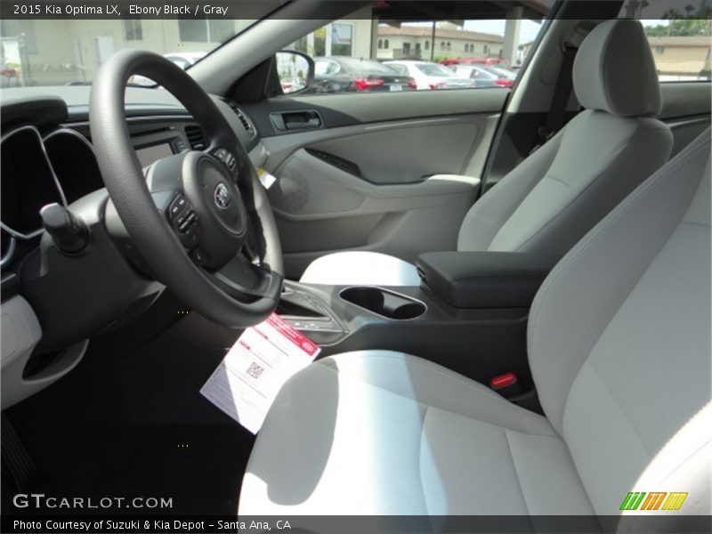 Ebony Black / Gray 2015 Kia Optima LX