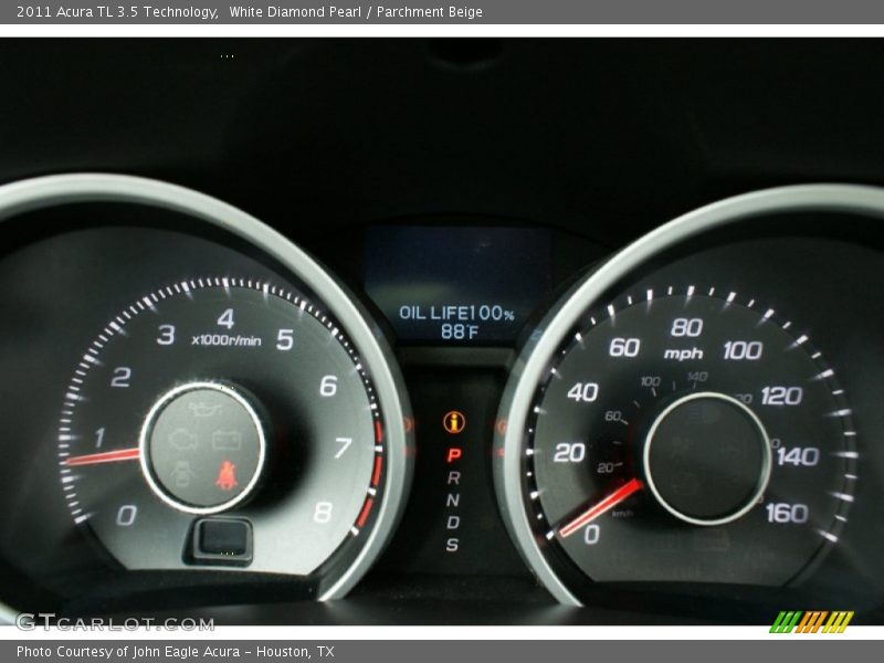 White Diamond Pearl / Parchment Beige 2011 Acura TL 3.5 Technology