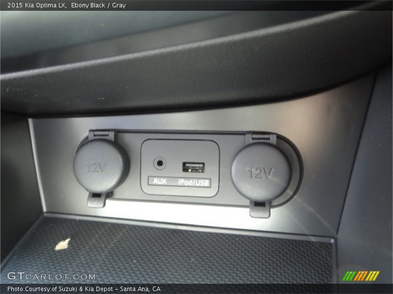 Ebony Black / Gray 2015 Kia Optima LX