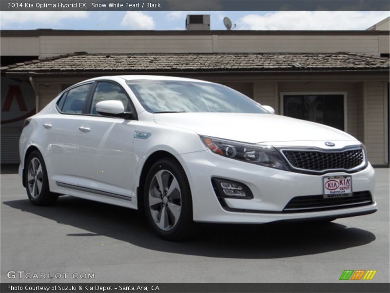 Snow White Pearl / Black 2014 Kia Optima Hybrid EX