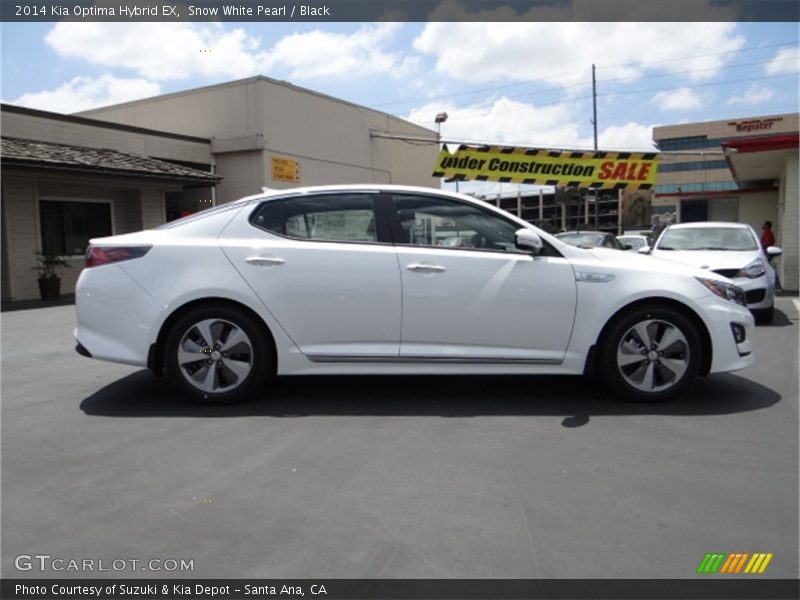 Snow White Pearl / Black 2014 Kia Optima Hybrid EX
