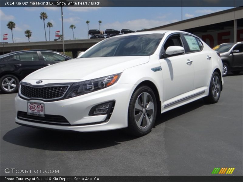 Snow White Pearl / Black 2014 Kia Optima Hybrid EX