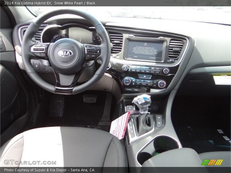 Snow White Pearl / Black 2014 Kia Optima Hybrid EX