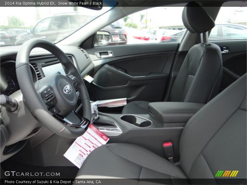 Snow White Pearl / Black 2014 Kia Optima Hybrid EX