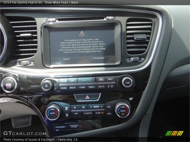 Snow White Pearl / Black 2014 Kia Optima Hybrid EX