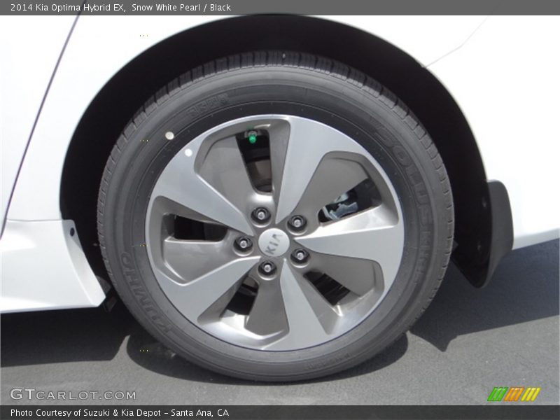 Snow White Pearl / Black 2014 Kia Optima Hybrid EX