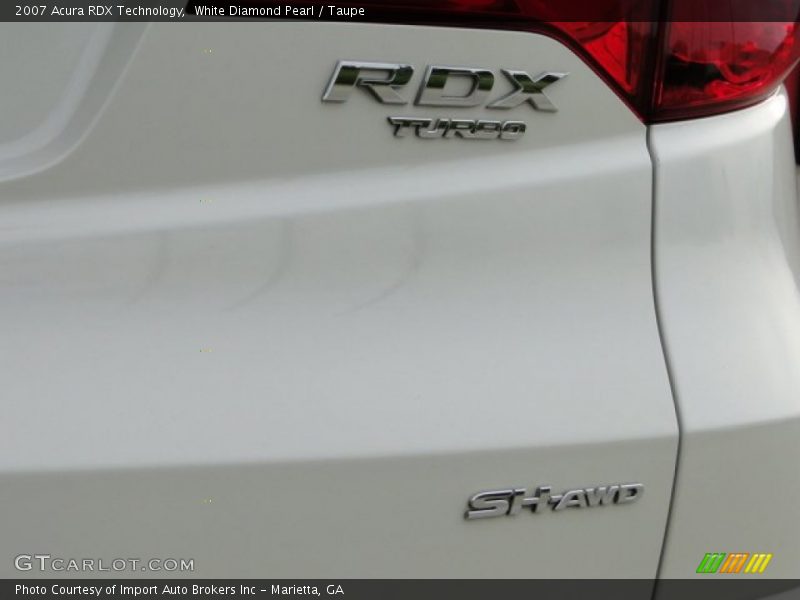 White Diamond Pearl / Taupe 2007 Acura RDX Technology