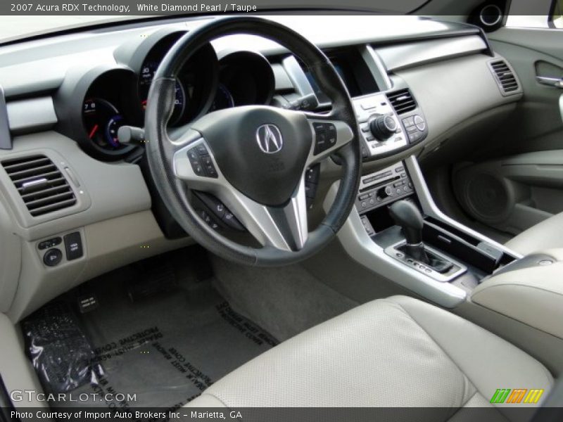 White Diamond Pearl / Taupe 2007 Acura RDX Technology