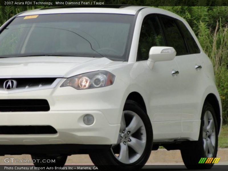 White Diamond Pearl / Taupe 2007 Acura RDX Technology