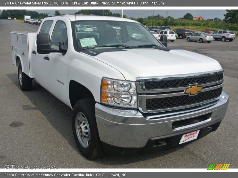 Summit White / Dark Titanium 2014 Chevrolet Silverado 2500HD WT Crew Cab Utlity Truck