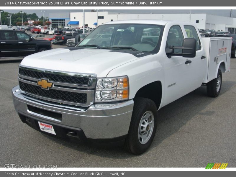 Summit White / Dark Titanium 2014 Chevrolet Silverado 2500HD WT Crew Cab Utlity Truck