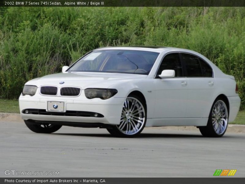 Alpine White / Beige III 2002 BMW 7 Series 745i Sedan