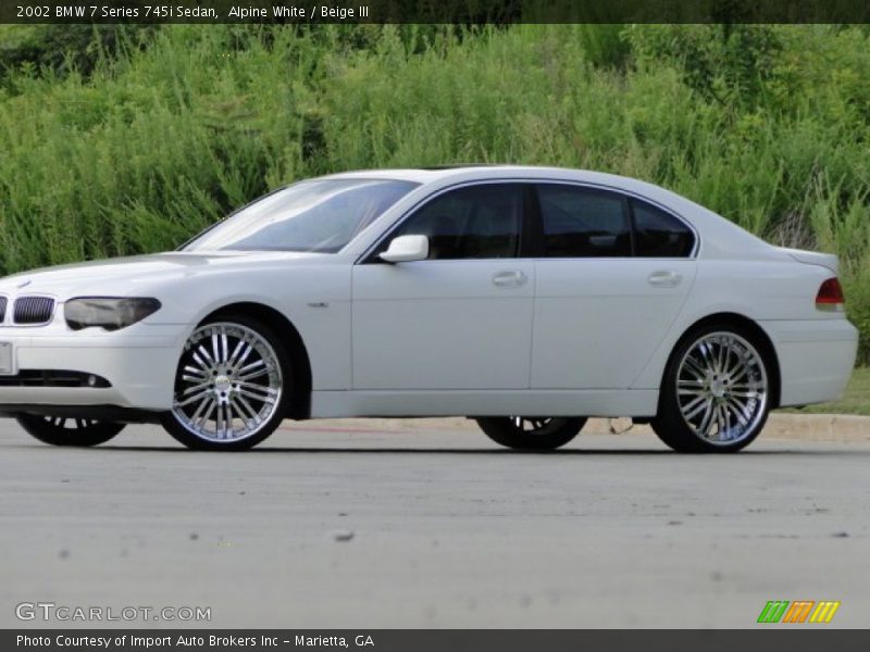 Alpine White / Beige III 2002 BMW 7 Series 745i Sedan