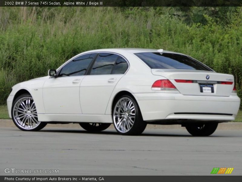 Alpine White / Beige III 2002 BMW 7 Series 745i Sedan