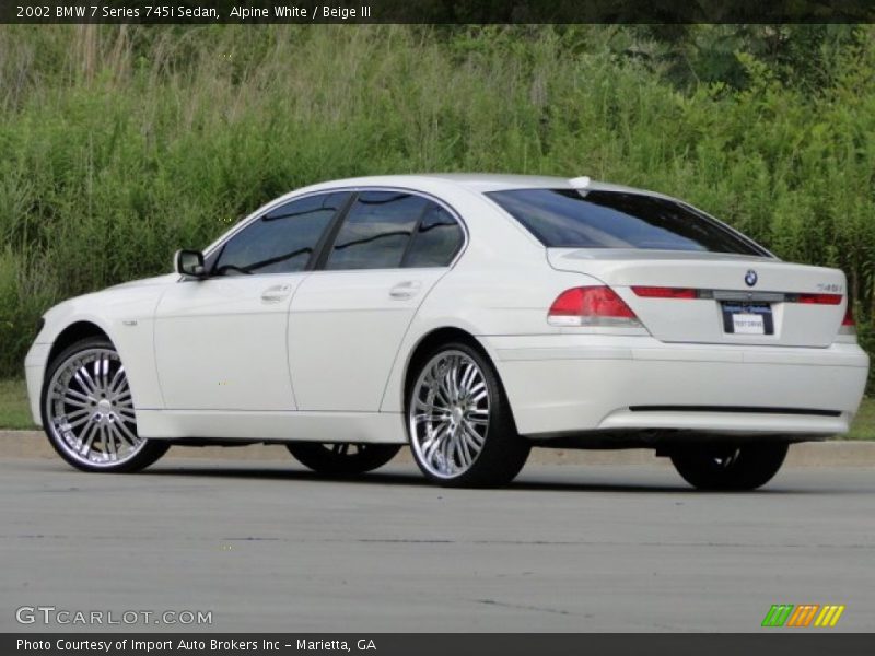 Alpine White / Beige III 2002 BMW 7 Series 745i Sedan