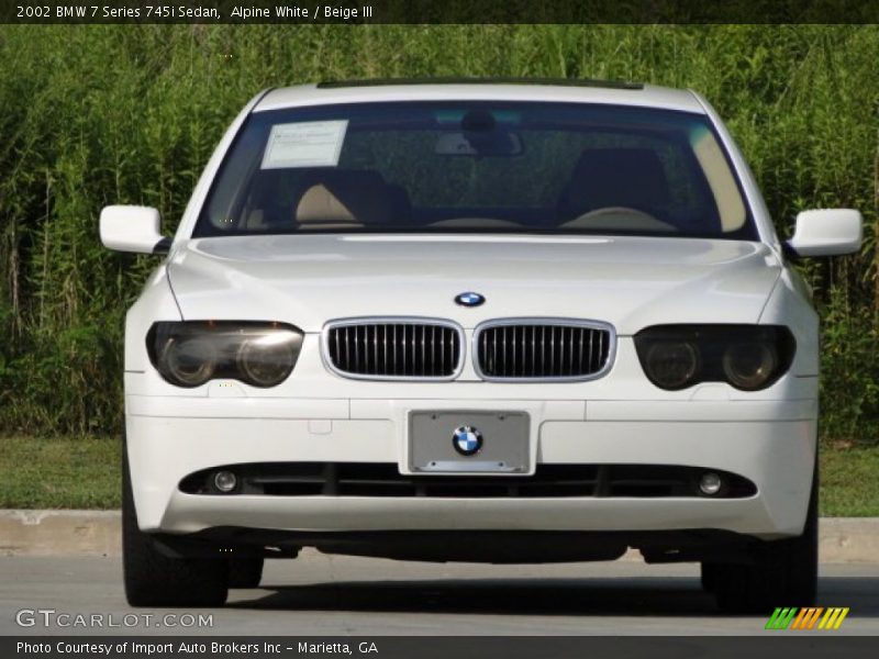 Alpine White / Beige III 2002 BMW 7 Series 745i Sedan