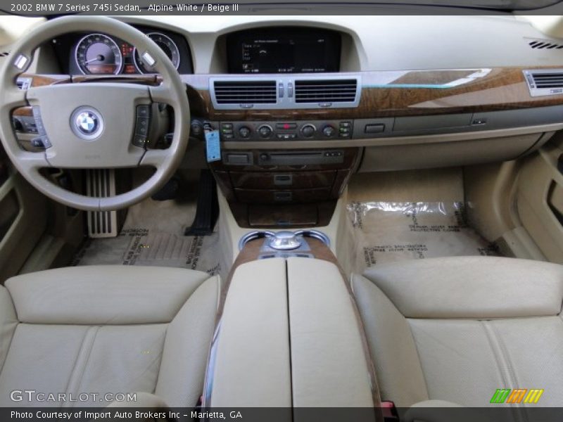 Alpine White / Beige III 2002 BMW 7 Series 745i Sedan