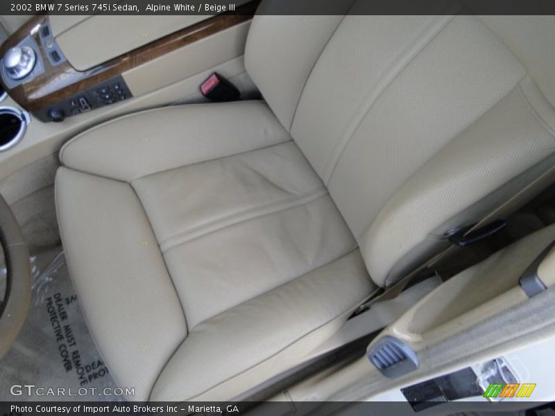 Alpine White / Beige III 2002 BMW 7 Series 745i Sedan