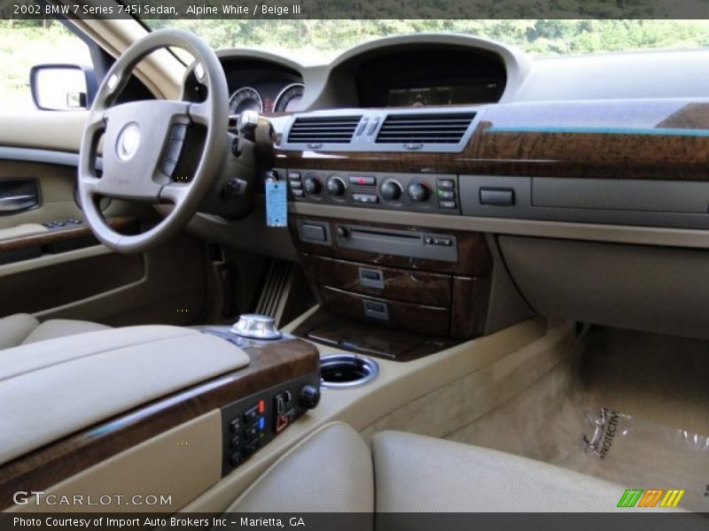 Alpine White / Beige III 2002 BMW 7 Series 745i Sedan