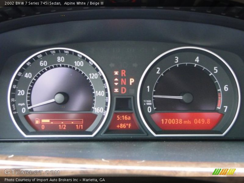 Alpine White / Beige III 2002 BMW 7 Series 745i Sedan