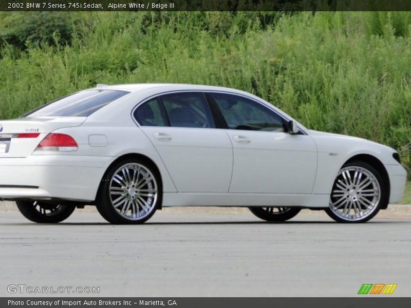 Alpine White / Beige III 2002 BMW 7 Series 745i Sedan