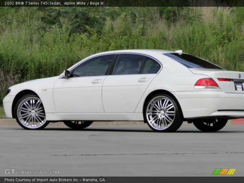 Alpine White / Beige III 2002 BMW 7 Series 745i Sedan