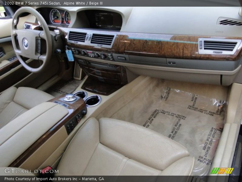 Alpine White / Beige III 2002 BMW 7 Series 745i Sedan