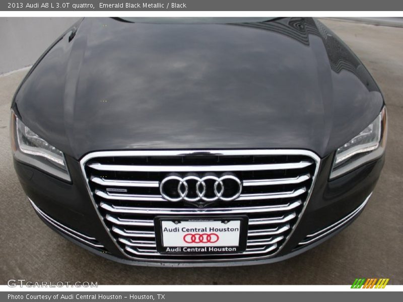 Emerald Black Metallic / Black 2013 Audi A8 L 3.0T quattro