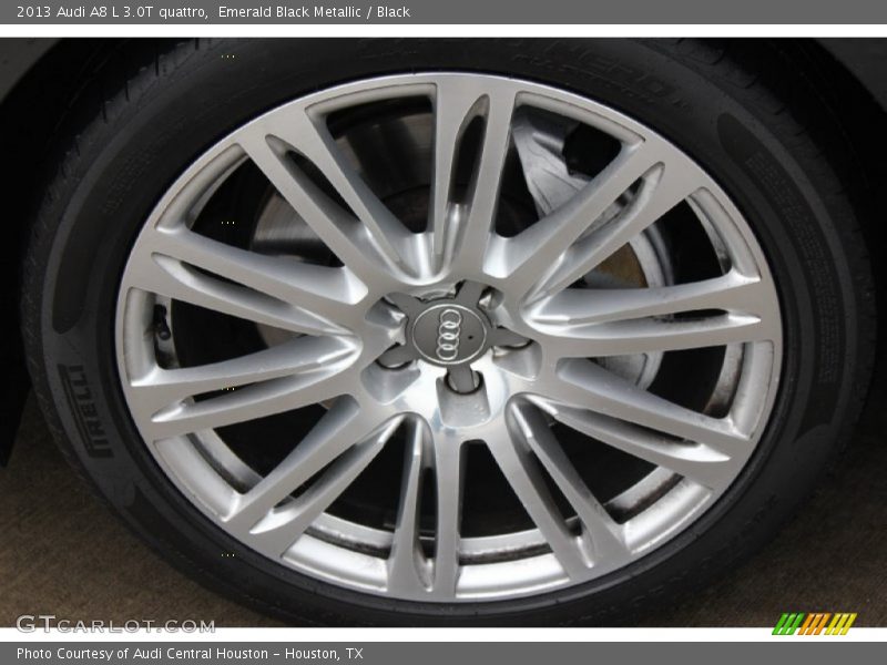 Emerald Black Metallic / Black 2013 Audi A8 L 3.0T quattro