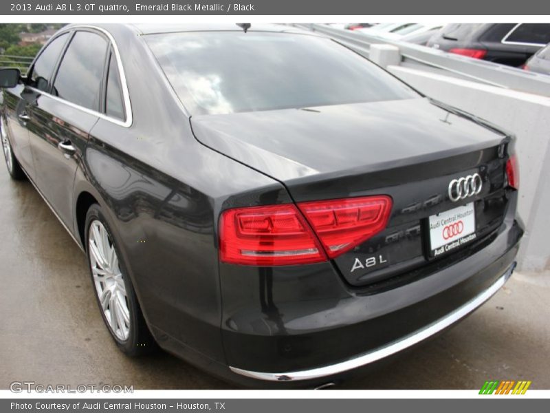 Emerald Black Metallic / Black 2013 Audi A8 L 3.0T quattro