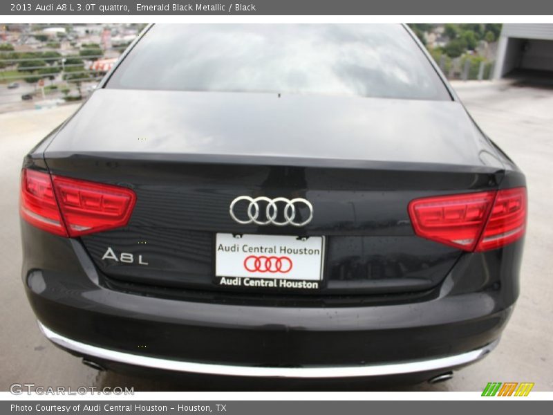 Emerald Black Metallic / Black 2013 Audi A8 L 3.0T quattro